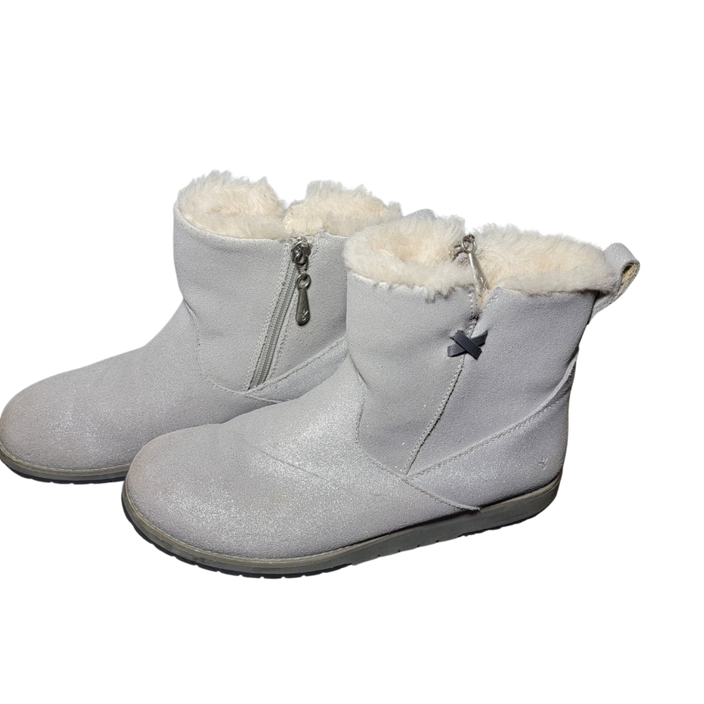 EMU Australia Womens Beach Mini Boots Dove Grey Suede Merino Wool Lining Size 8 - Picture 5 of 15